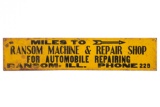 Ransom Machine & Auto Repair Shop Tin Sign