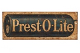 Early Prest-o-lite Battery Tin Flange Sign
