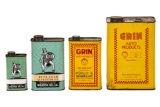 Lot Of 4 Grin Auto & Nourse Oil Cans