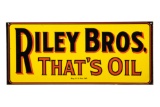 Riley Brothers Motor Oil Tin Sign