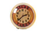Atlas Tires Lighted Clock