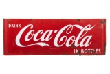 Coca Cola In Bottles Porcelain Sled Sign