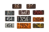 Lot Of 11 1920-1929 Illinois License Plates
