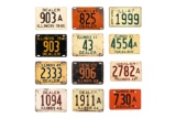 Lot Of 12 Illinois 1940-1949 Dealer License Plates