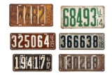Lot Of 6 1914-1919 Illinois License Plates