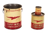 Lot Of 3 Fleet Wing Grease Cans