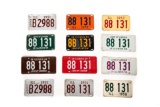Lot Of 12 1950s License Plates