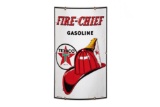 Texaco Fire Chief Gasoline Curved Gas Pump Plate