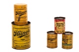 Lot Of 5 Illinois Oil Company Grease Cans