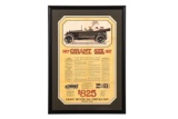 Early 1917 Grant Six Framed Poster
