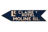 Le Claire Hotel Moline Ill. Directional Sign