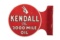 Kendall Motor Oil Tin Flange Sign