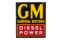 General Motors Diesel Power Porcelain Sign