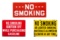 Lot Of 3 No Smoking Porcelain Signs