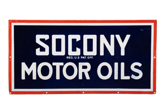 Socony Motor Oils Porcelain Sign
