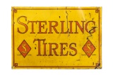 Early Sterling Tires Tin Sign