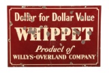 Early Whippet Willys Overland Porcelain Sign