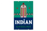 Indian Gasoline Porcelain Gas Pump Plate
