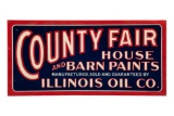 Illinois Oil Company County Fair Paints Tin Sign
