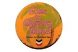 Rare Standard Oil Chevron Island Tin Sign