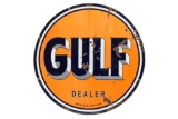 Large Gulf Dealer Porcelain Sign