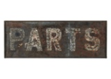 Rare Early Parts Tin Sign With Reflective Jewels