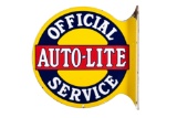 Auto-lite Service Porcelain Flange Sign