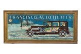 Early Francisco Auto Heater Tin Sign