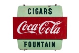 Coca Cola Cigars & Fountain Porcelain Sign
