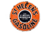 Rare St. Helens Gasoline Porcelain Sign