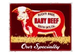 Ruchti Brothers Baby Beef Porcelain Sign