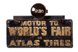 Velie Motors Brake Light & Atlas Tires Plate