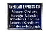 American Express Co. Porcelain Flange Sign