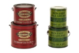 Lot Of 4 Run Easy & Underhay Grease Cans