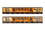 2 Norwalk Fan Belts & Radiator Hose Tin Sign