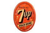 7up Sold Here Tin Sign
