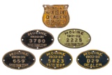 Lot Of 7 1930-1935 Small Oval License Plates