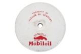Mobil Oil Cast Iron Curb Sign Base