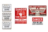 Lot Of 6 Various Small Signs