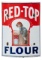 Red-Top Flour Curved Sign