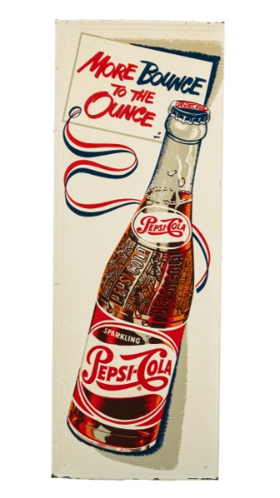 Pepsi Cola More Bounce to The Ounce Vertical Sign