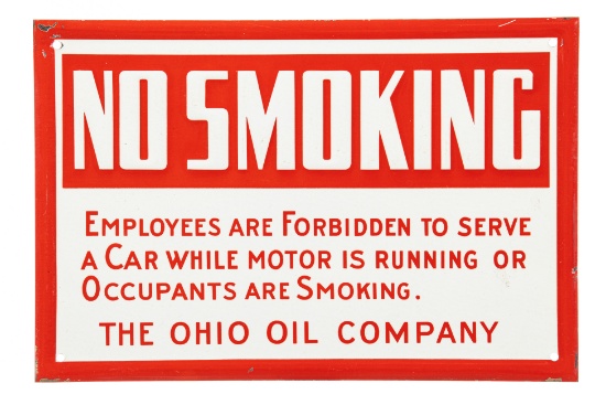 The Ohio Oil Company No Smoking Sign