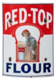 Red-Top Flour Curved Sign