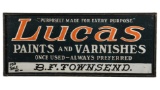 Lucas Paints And Varnishes Smaltz Sign