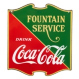 Drink Coca Cola Fountain Service Hanging Sign