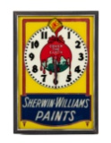 Sherwin-Williams Reverse Painted Glass Clock