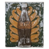 Coca Cola Cast Aluminum Badge Sign