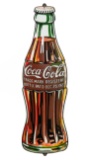 Early Die Cut Coca Cola Bottle Sign