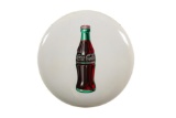Coca Cola White Button With Bottle
