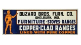 Copper-Clad Ranges Buzard Bros. Furn. Co. Sign